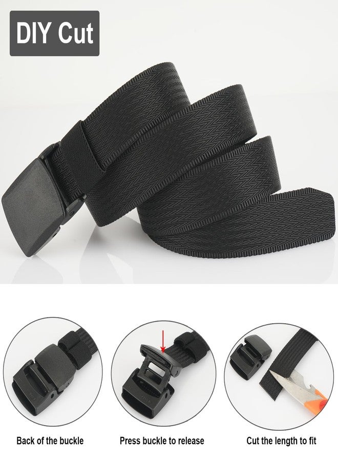 HOANAN 5-Pack Metal-Free Nylon Belts, 1.25 Inch Belts Lightweight TSA-friendly Outdoor Military Plastic Belt, Cut to Fit (For waist up to 45") - Image 4
